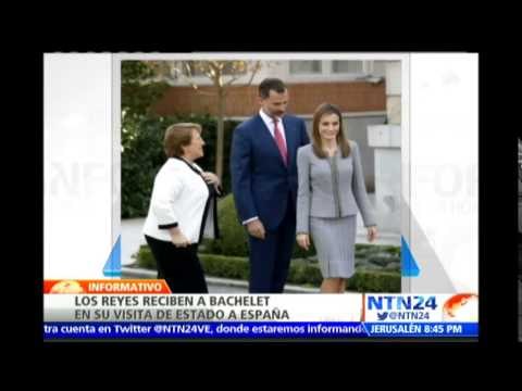 Reyes de España se reunen con Bachelet para afianzar acuerdos bilaterales