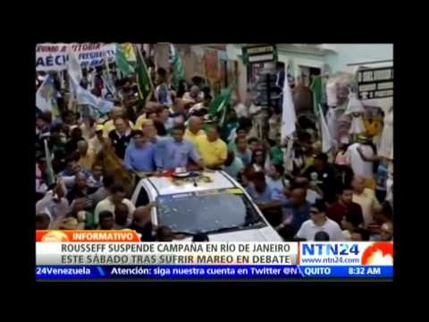 Candidata Dilma Rousseff suspende campaña electoral tras sufrir un mareo