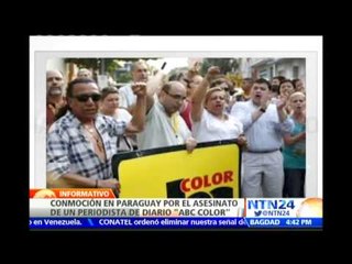 Asesinato de un periodista del diario 'ABC Color' conmociona a Paraguay