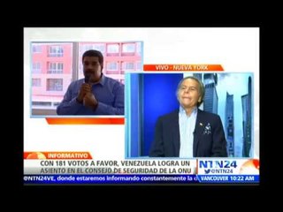 Diego Arria señala que América Latina "le hizo un favor a Vzla al darle un palco en la ONU