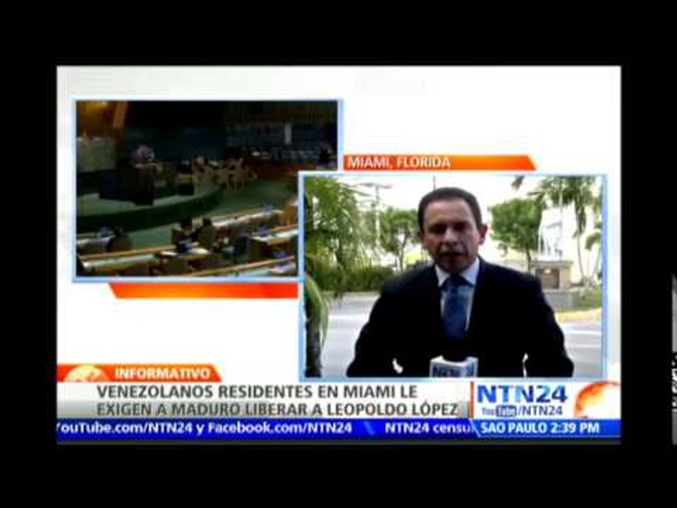 Venezolanos en Miami exigen al gobierno de Nicolás Maduro la liberación de Leopoldo López