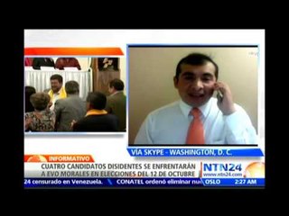 Resultado de comicios en Bolivia "ya ha sido anticipado": consultor de procesos electorales en NTN24