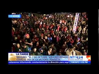 Nicolás Maduro celebra la "victoria perfecta" recordando el triunfo electoral de Hugo Chávez en 2012