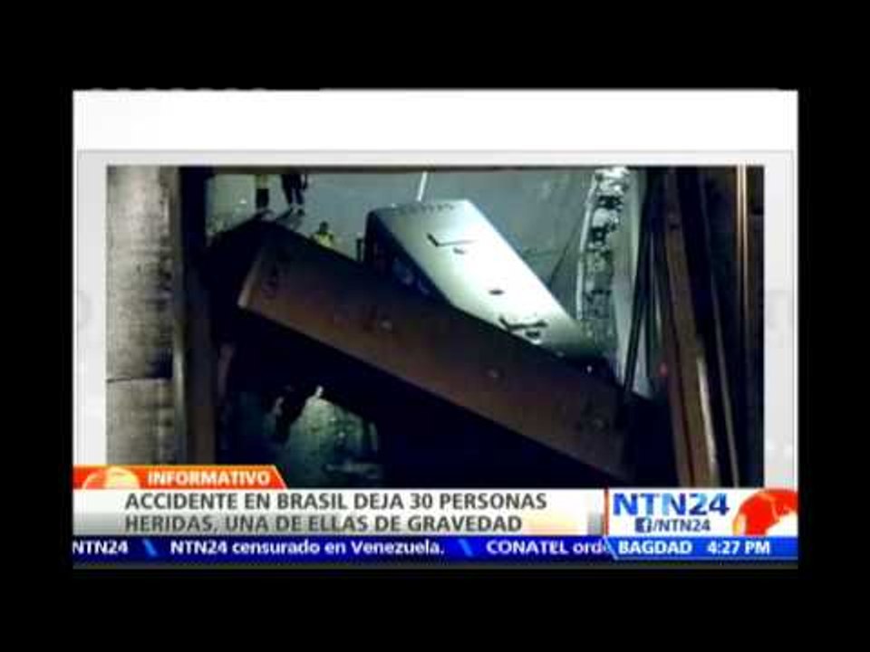 Aparatoso accidente en Brasil: al menos 30 personas resultan heridas