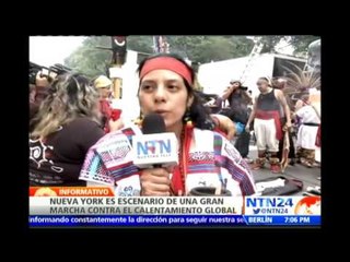 Así avanza la gran marcha contra el calentamiento global en Nueva York