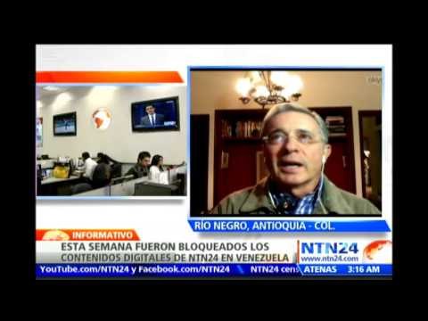 Expresidente Álvaro Uribe habla para NTN24 sobre expulsión de Lorent Saleh de Colombia
