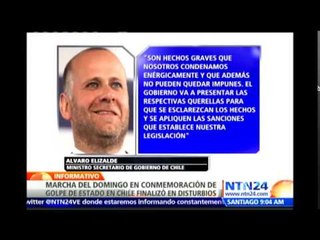 Gobierno chileno presentará querella contra responsables de disturbios durante marcha de aniversario