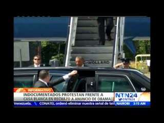 Protestas frente a la Casa Blanca tras decisión de Obama de retrasar medidas ejecutivas