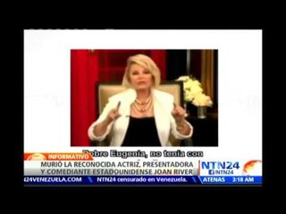 Repaso por la vida de la presentadora Joan Rivers que falleció a sus 81 años