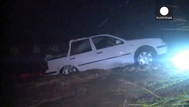 Romania floods leave motorists stranded
