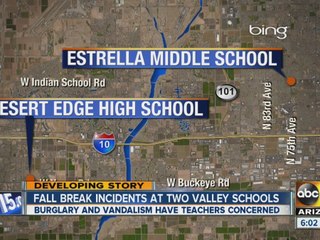 Fall break incidents at two Valley schools