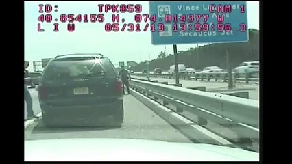 Bergen County Police And State Police Have Confrontation On New Jersey Turnpike.