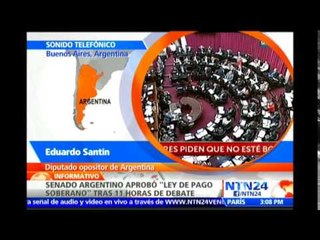 Opositor argentino describe qué implicaciones trae la aprobación del proyecto de pago soberano