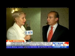 “La OEA tiene un papel que desempeñar frente a la violación a los DD.HH. en Vzla”: Felipe Calderón