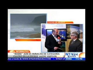 Miembro del Servicio Meteorológico de México entrega descripción del huracán Marie