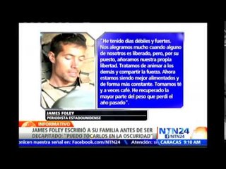 Madre de Foley revela conmovedora carta en la que su hijo contó detalles de cautiverio