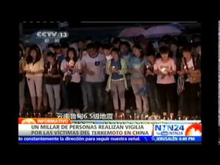 Celebran vigilia en China por las víctimas fatales que dejó el terremoto en Yunnan