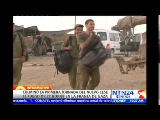 Termina con normalidad la primera jornada de las 72 horas de tregua sobre la franja de Gaza