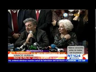 Conmovedora aparición pública: nieto de la líder de las Abuelas de Plaza de Mayo habló