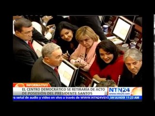 Bancada uribista denunciará elección "fraudulenta" de Santos y se retirará de acto de posesión
