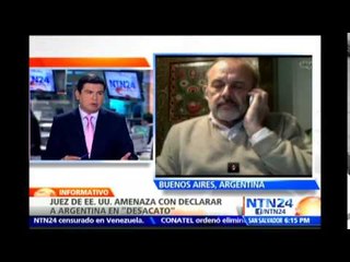 Fallo de juez estadounidense es "difícil aceptación": exembajador de Argentina en EE.UU.