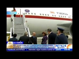 Rey Juan Carlos llega a Colombia para la investidura de Santos