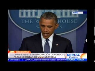 Obama critica al Congreso de EE.UU. por no aprobar fondos para afrontar crisis de niños inmigrantes