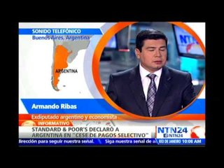 Exdiputado argentino asegura que default "se ha convertido en el problema más grave cuando no lo es"