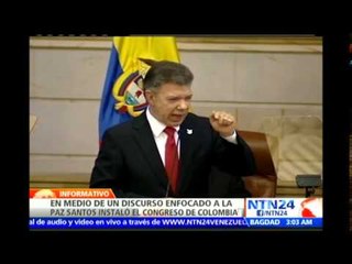 Santos instala "el Congreso de la paz" que legislará el orden en 'la nación del postconflicto'