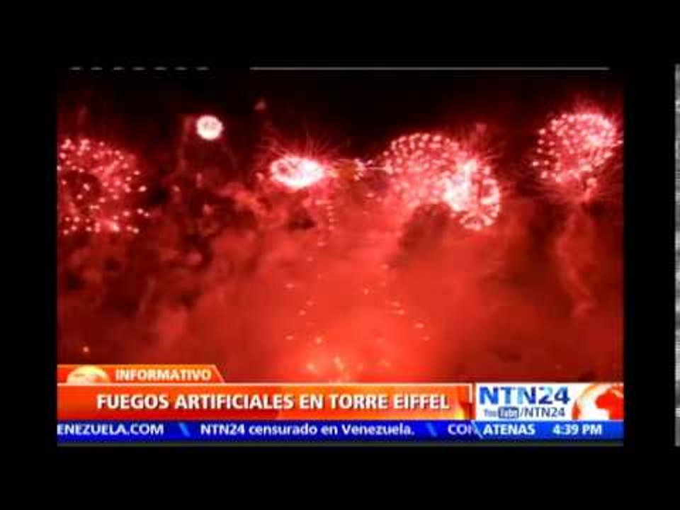 Francia conmemora centenario de la Primera Guerra Mundial con presentación de fuegos artificiales
