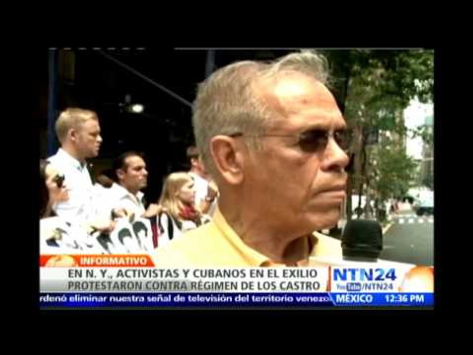 Decenas de activistas realizan protesta pacífica en NYpara exigir el respeto de los DD.HH en cuba