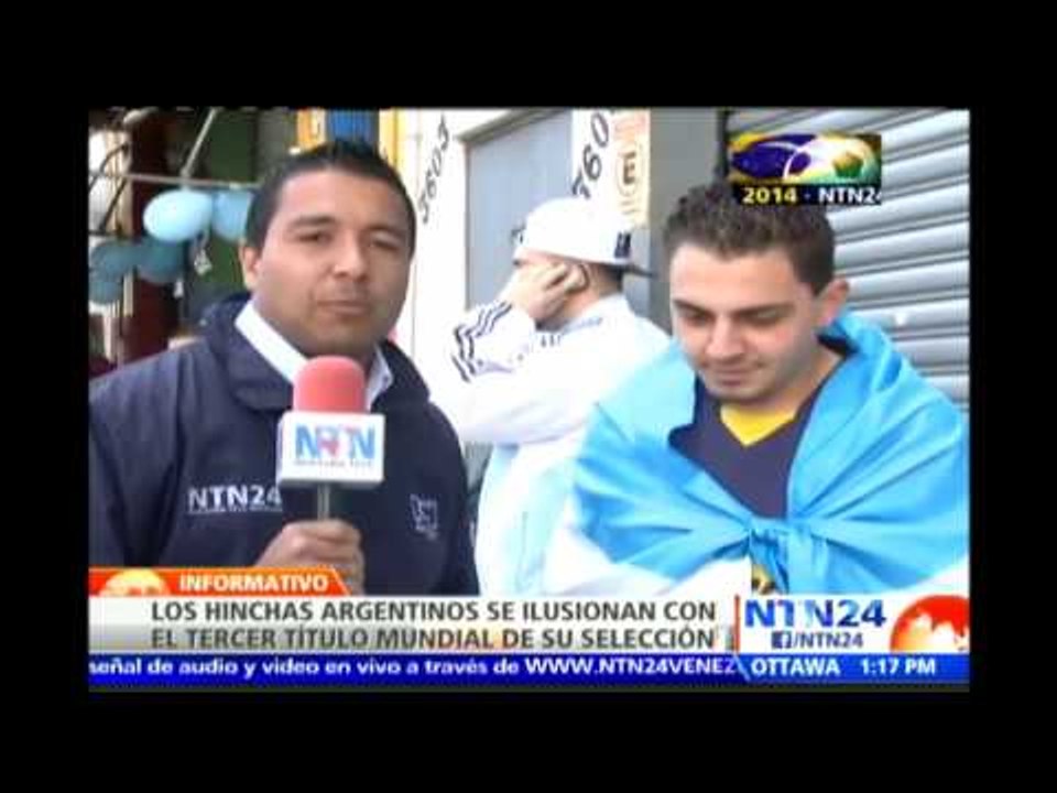 Hinchas argentinos esperan que su selección conquiste la tercera Copa del Mundo para su país