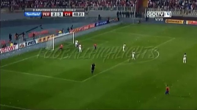 2do gol Vargas, Peru vs Chile, Eliminatorias 2018