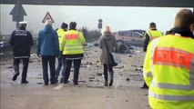 The horrifying aftermath of a crash that kills 6 after car drives wrong way on German moto
