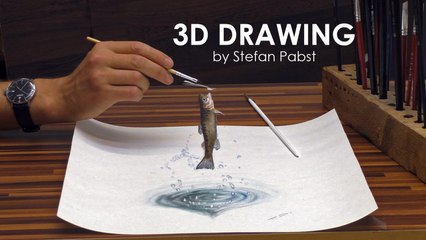DRAWING IN 3D║JUMPING FORELLE │Magic Painting