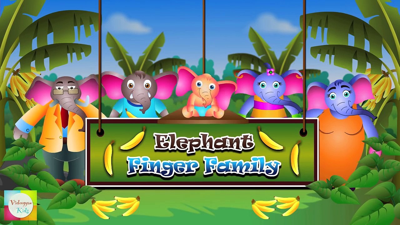 Elephant Finger Family - Nursery Rhymes For Children