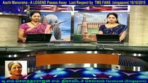Aachi Manorama - A LEGEND Passes Away   Last Respect by  TMS FANS  (singapore) 10-10-2015 vol  3