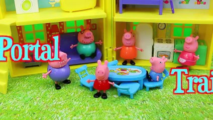 Peppa Pig's Train Ride & Lego Duplo Gate to Minnie Mouse, Frozen Elsa's Castle & Disney Cars Town