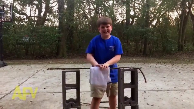 Boy Can't Break His Karate Stick - Last Night's AFV Winner