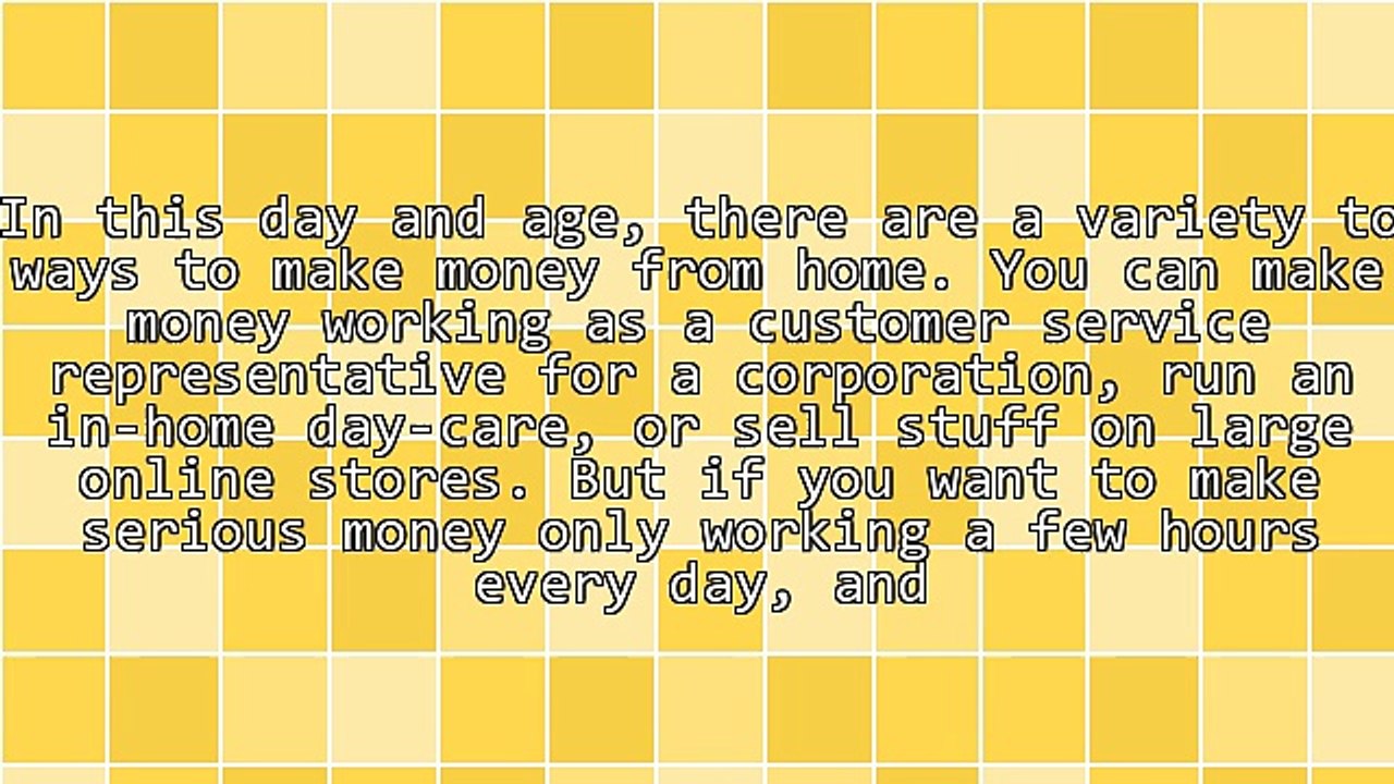 The Number One Way To Make Money From Home