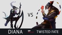Diana vs Twisted Fate - SKT T1 Faker EUW LOL Diamond 2