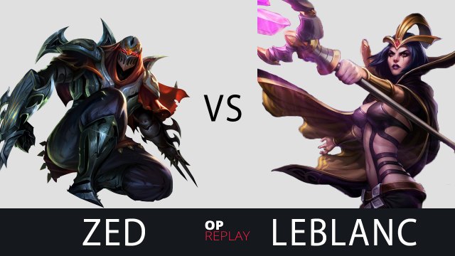 Zed vs LeBlanc - SKT T1 Faker EUW LOL Diamond 1