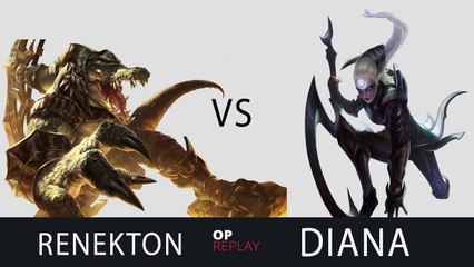 Renekton vs Diana - SKT T1 MaRin EUW LOL Diamond 2