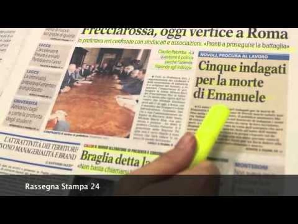 Rassegna Stampa 14 Ottobre 2015 - leccenews24.it -