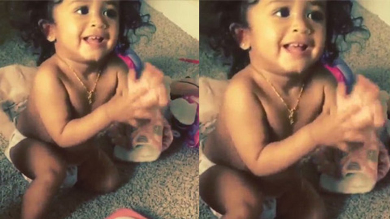 (VIDEO) Chris Brown baby Royalty DANCES At Photoshoot