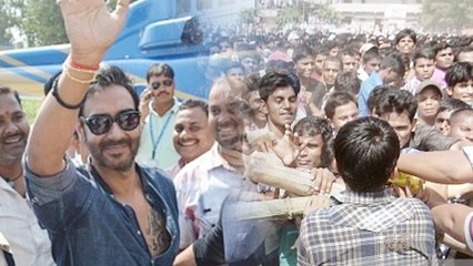 MOB Violence At Ajay Devgn's BJP Rally In BIHAR