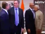 What Microsoft CEO (Satya Nadella) do after Shaking Hands with Indiaan PM Narendra Modi