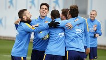 Piqué, Jordi Alba, Sergio and Bartra back for training