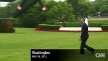 Il Presidente Obama si dimentica di salutare il soldato e... guardate che fa!