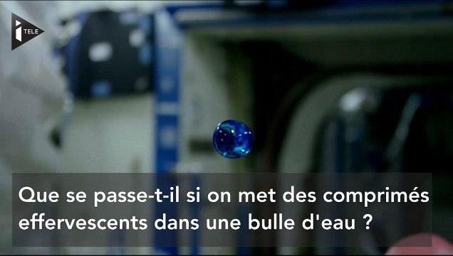 Que se passe-t-il si on met des comprimés effervescents dans une bulle d'eau ?